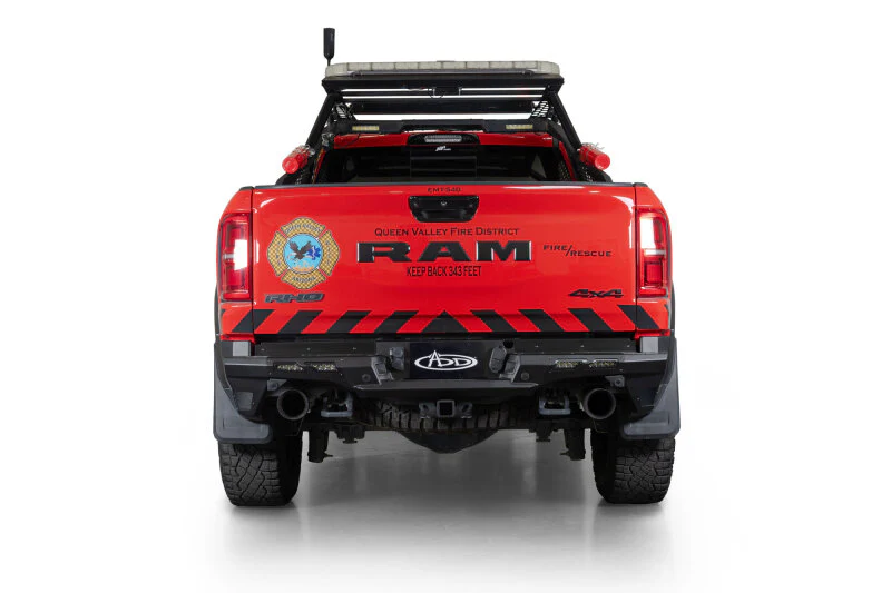 Addictive Desert Designs2025 Ram RHO Phantom Rear Bumper - Hammer Black Powder Coat - Image 7