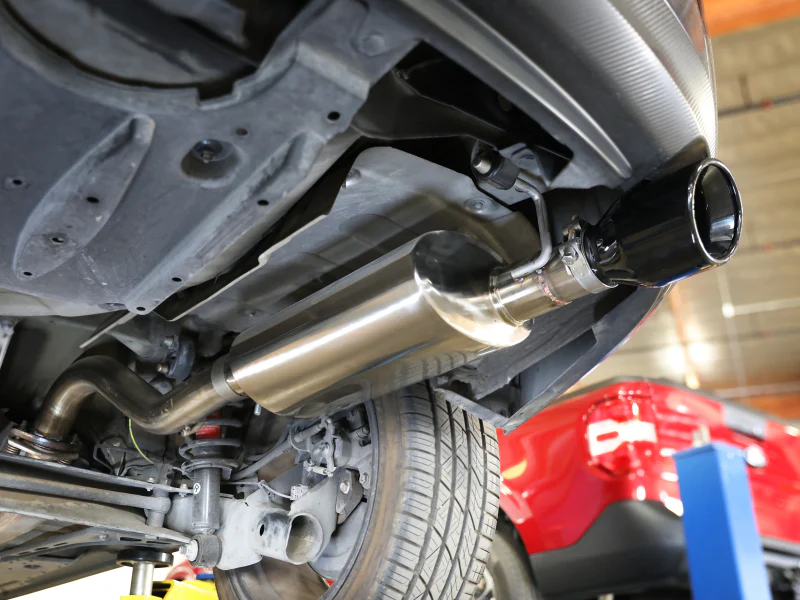 aFe 14-19 Toyota Corolla 1.8L Takeda 2.5in 304SS Axle-Back Exhaust w/ Black Tip - Image 4