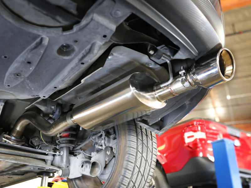 aFe 14-19 Toyota Corolla 1.8L Takeda 2.5in 304SS Axle-Back Exhaust w/ Polished Tip - Image 2