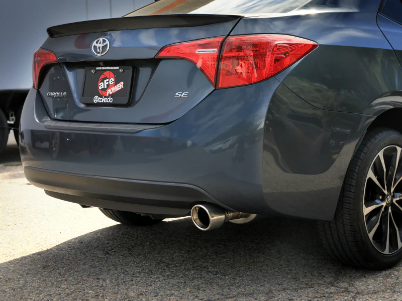 aFe 14-19 Toyota Corolla 1.8L Takeda 2.5in 304SS Axle-Back Exhaust w/ Polished Tip - Image 5