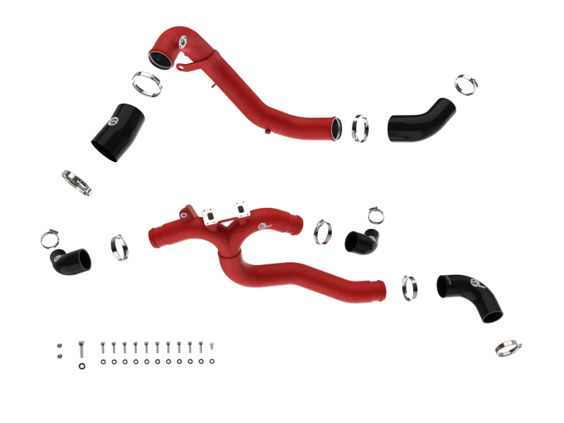 aFe 19-26 Genesis G70 V6 3.3L (tt) BladeRunner Aluminum Hot/Cold Charge Pipe Kit - Black - Image 5