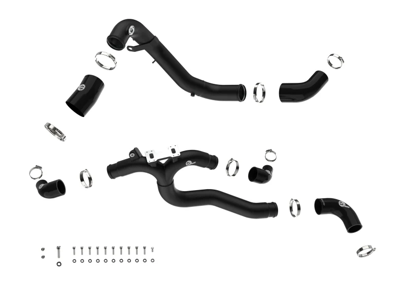 aFe 19-26 Genesis G70 V6 3.3L (tt) BladeRunner Aluminum Hot/Cold Charge Pipe Kit - Red - Image 5