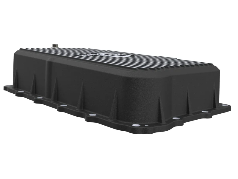 aFe 20-26 GM Trucks L6 3.0L Transmission Pan - Black w/ Machined Fins - Image 7
