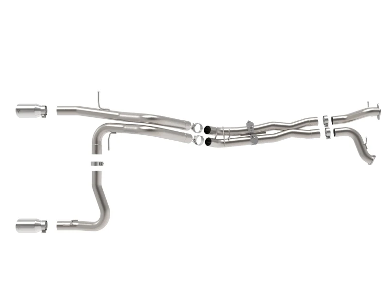 aFe 22-26 Ford Bronco V6 3.0L (tt) Vulcan Series 3in 304SS Cat-Back Exhaust System w/ Polished Tips - Image 8