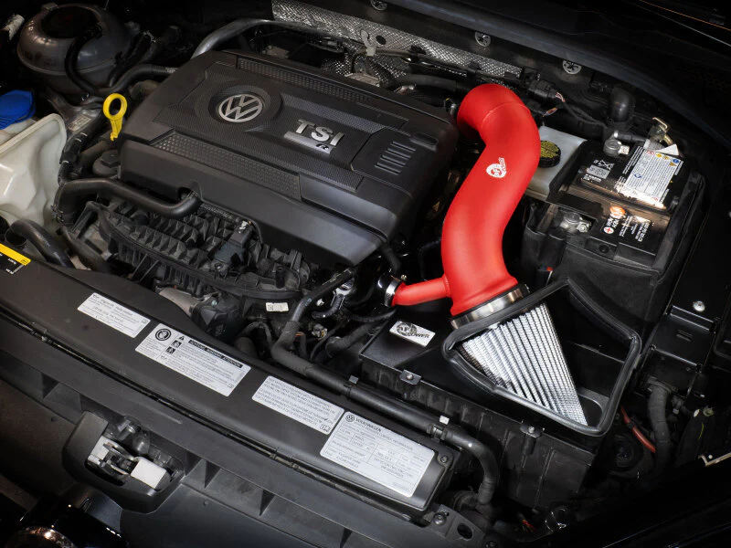 aFe Rapid 15-21 VW GTI L4 2.0L Induction Red Edition Cold Air Intake System w/ Pro DRY S Filter - Image 2
