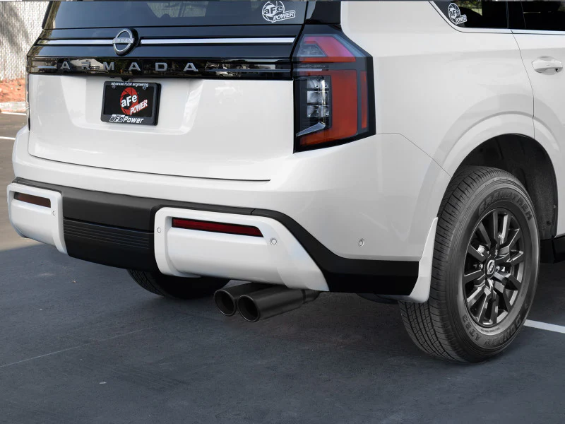 aFe Vulcan Series 3in Stainless Steel Cat-Back Exhaust w/ Black Tip Nissan Armada 25-26 V6-3.5L (tt) - Image 2