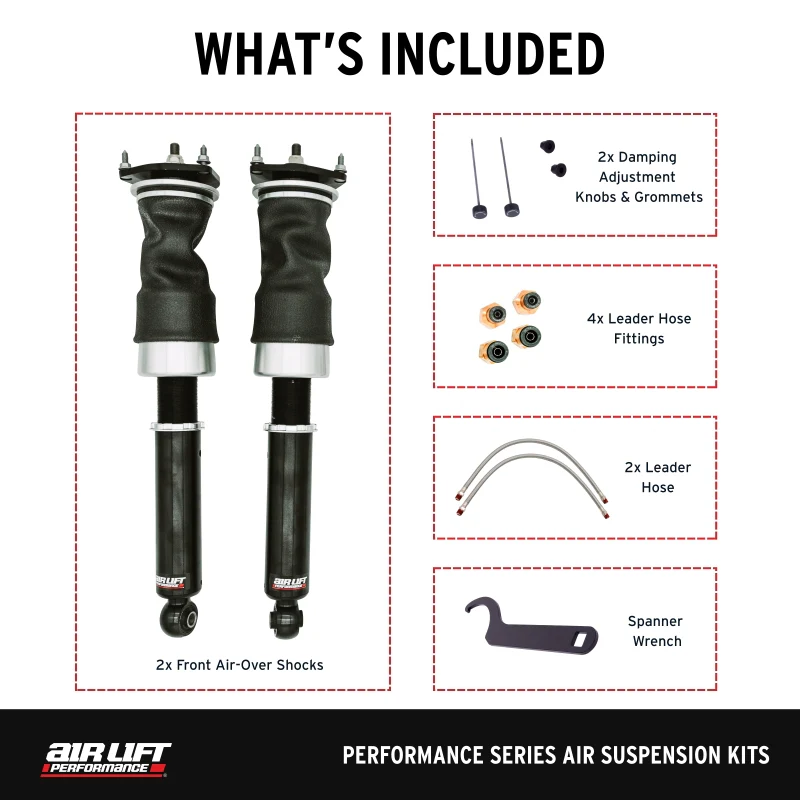 Air Lift Performance 14-24 Infiniti Q50 Air Suspension Front Kit - Image 3