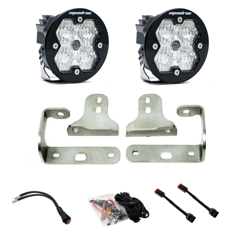 Baja Designs 18-25 JL/JT / 20-25 Gladiator Sport Bumper Squadron-R Sport 2.0 Fog Kit (WC) - Clear