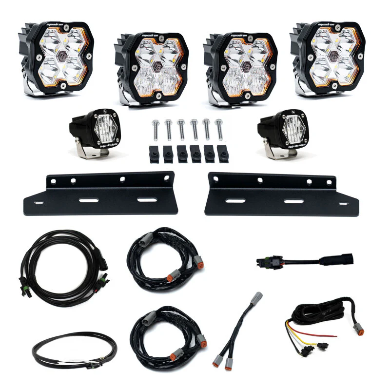 Baja Designs 21-25 Ford Raptor Squadron Sport 2.0 Fog Pocket Kit (Multi Patterns) - Clear