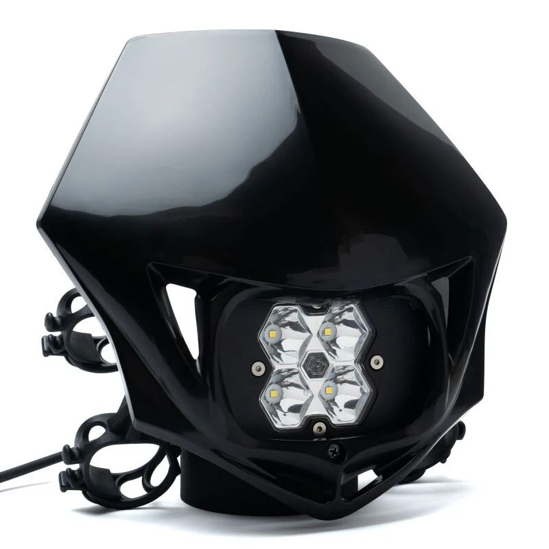 Baja Designs Squadron 2.0 Sport (Spot) - Clear A/C w/MC Race LED Light - Black