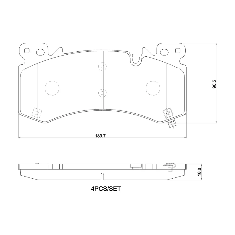Brembo OE 21-24 Cadillac Escalade/Suburban/23-24 Chevy Silverado 1500 Ceramic Brake Pad - Front