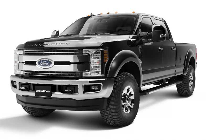 Bushwacker 17-18 Ford F-250 Super Duty Extend-A-Fender Style Flares 4pc - Black - Image 2