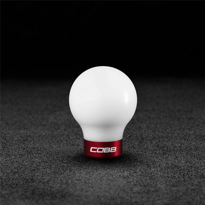 Cobb 07-13 Mazdaspeed3 & 06-07 Mazdaspeed6 Shift Knob - White Knob w/Race Red Base - Image 2