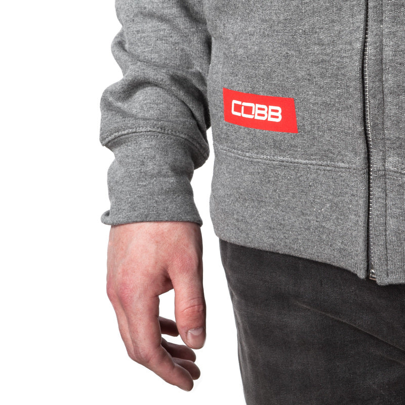 Cobb Grey Zippered Hoodie - Size Medium - Image 2