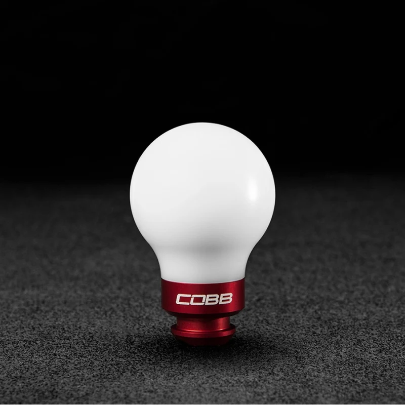 Cobb Subaru 5-Speed COBB Knob - White w/ Race Red - Image 4