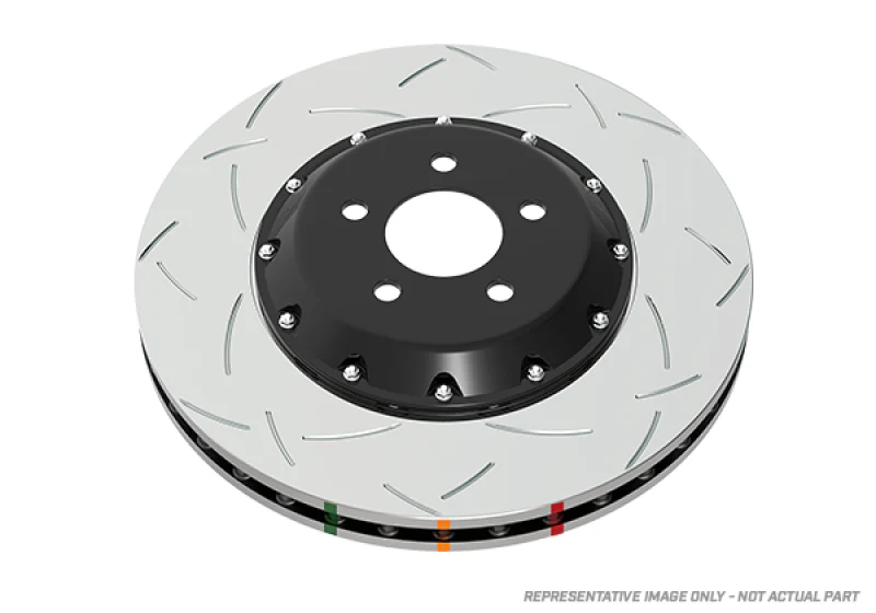 DBA 10-16 Hyundai Genesis Coupe 2.0T (w/Brembo Brakes) Front 5000 Series Slotted Rotor w/Black Hat - Image 2