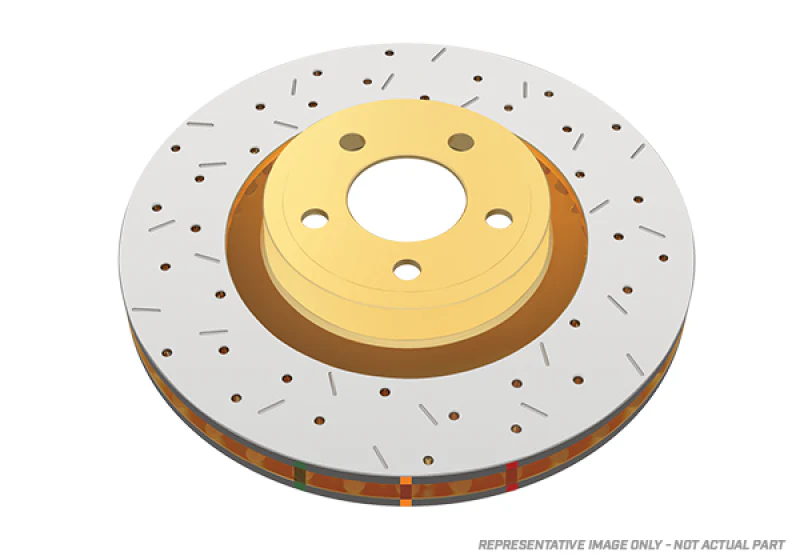DBA 96-01 Mitsubishi Lancer Evo IV/V/VI Rear 4000 Series XS Drilled & Slotted Rotor