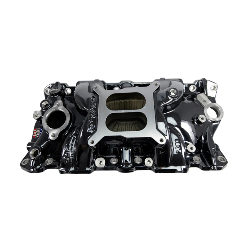 Edelbrock 55-86 Chevy SB Performer EPS Intake Manifold - Black Plasma Finish