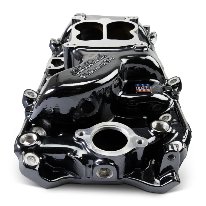 Edelbrock 65-90 BB Chevy Oval Port Heads Performer 2-O Manifold - Black Plasma - Image 3