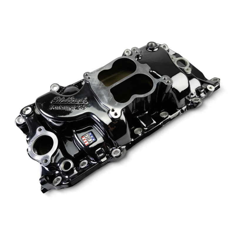 Edelbrock 65-90 BB Chevy Oval Port Heads Performer 2-O Manifold - Black Plasma - Image 6