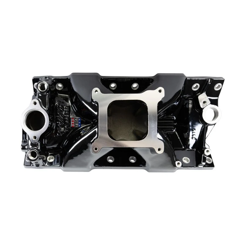 Edelbrock Chevy SB Victor Jr. 23 Degree Black Plasma Intake Manifold