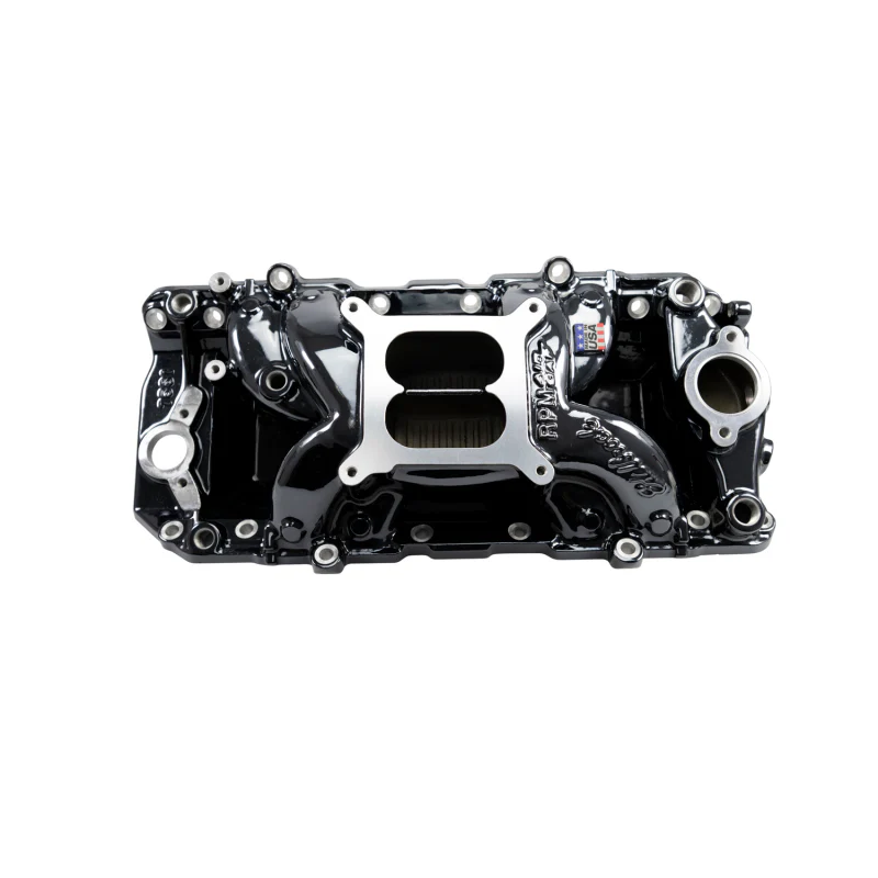 Edelbrock RPM Air-Gap Intake Manifold for Big-Block Chevy Oval Port - Black Plasma Finish