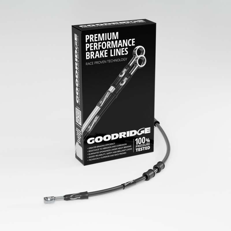 Goodridge 15-16 HD FLTRX/S Road Glide +10in Clutch Line Kit - Black