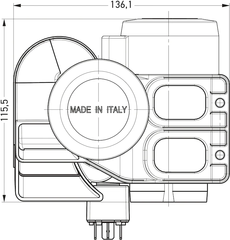 Hella Compressed Air Trumpet Horn 12V - Image 6