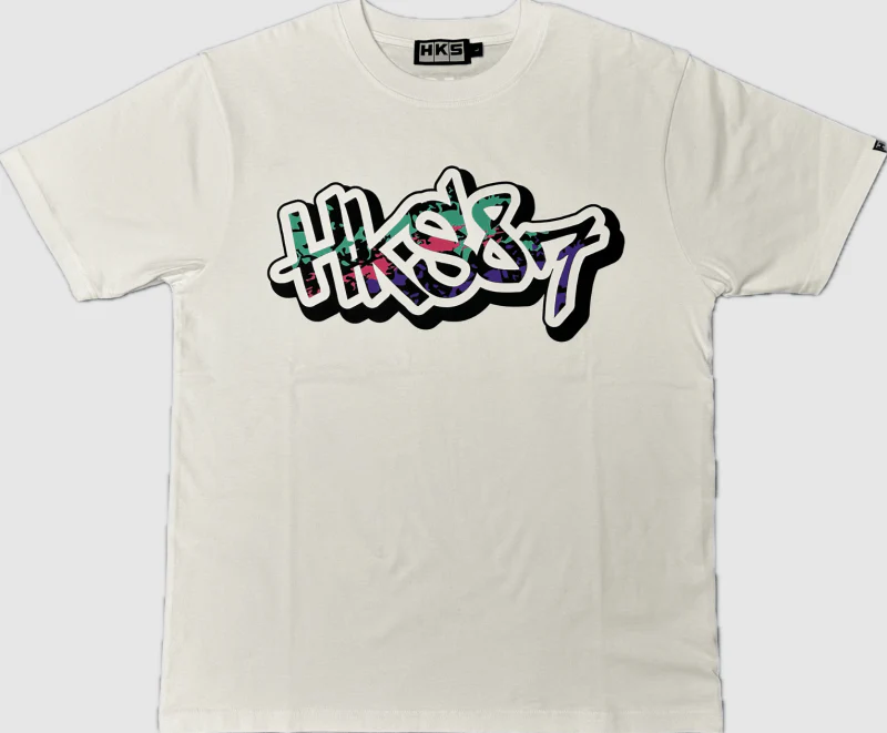HKS T-SHIRT 87PAINT WHITE XL