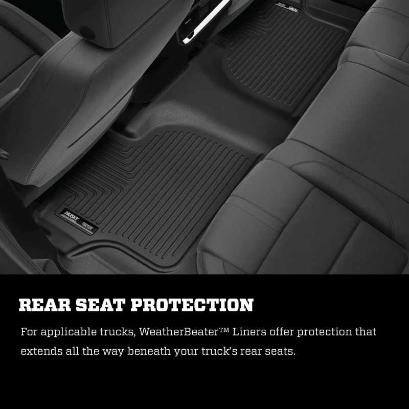 Husky Liners 2022 Rivian R1T WeatherBeater Front & 2nd Seat Floor Liner - Blk - Image 6