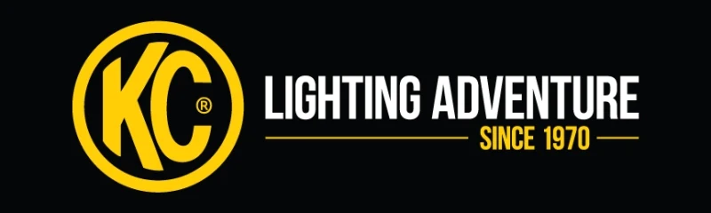 KC HiLiTES 17in. x 60in. Banner - Black w/Yellow - Image 2