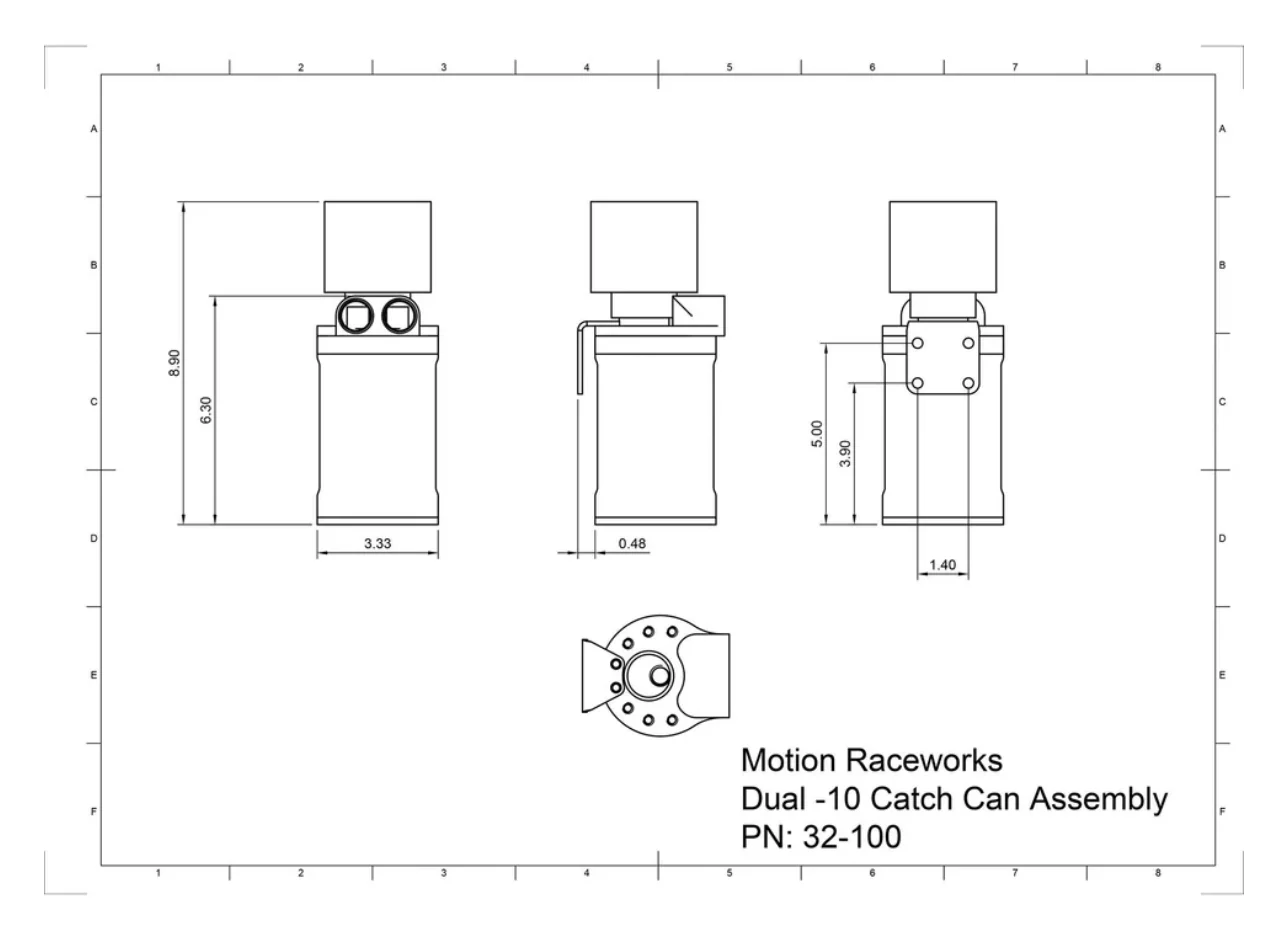 Motion Raceworks Top Loader Billet Catch Can Kit - Image 8