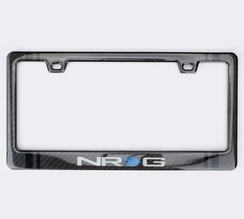 NRG Carbon License Plate Frame/ Fiber Poly Dip Finish Wet w/ NRG Logo - Image 3
