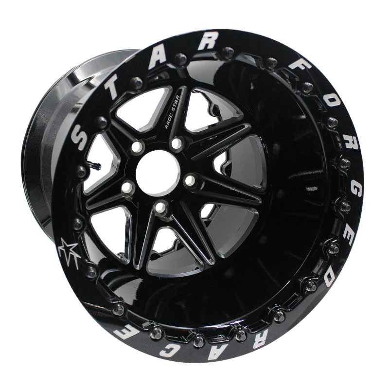 Race Star 72 ValStar 15x12 / 5x4.50BC / 4.5BS / 3.072in CB / Black w/Machined Accents Wheel