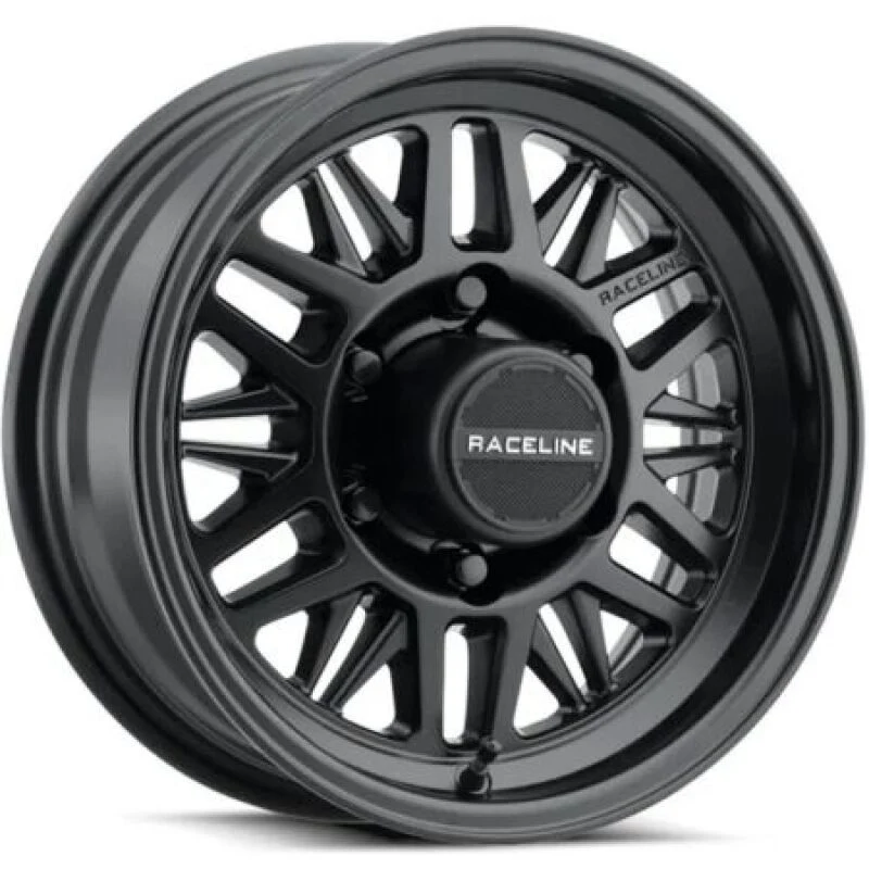 Raceline 451B Ryno TR Trailer 13x4.5in / 5X4.5 BP / 0mm Offset / 3.19mm Bore - Satin Black