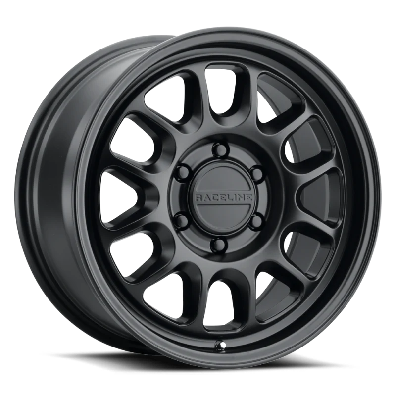 Raceline 958B Rogue 17x9in / 8X165.1 BP / -12mm Offset / 130.81mm Bore - Satin Black