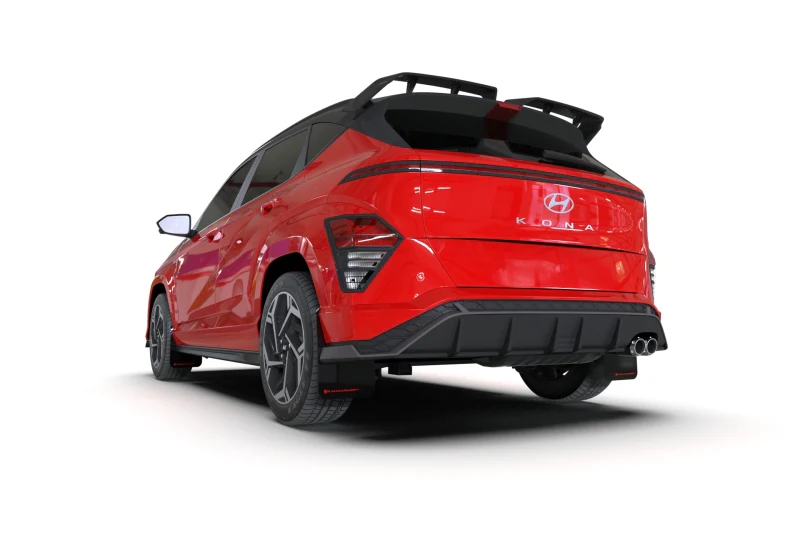 Rally Armor 24-25 Hyundai Kona N Line Black UR Mud Flap - White Logo - Image 3