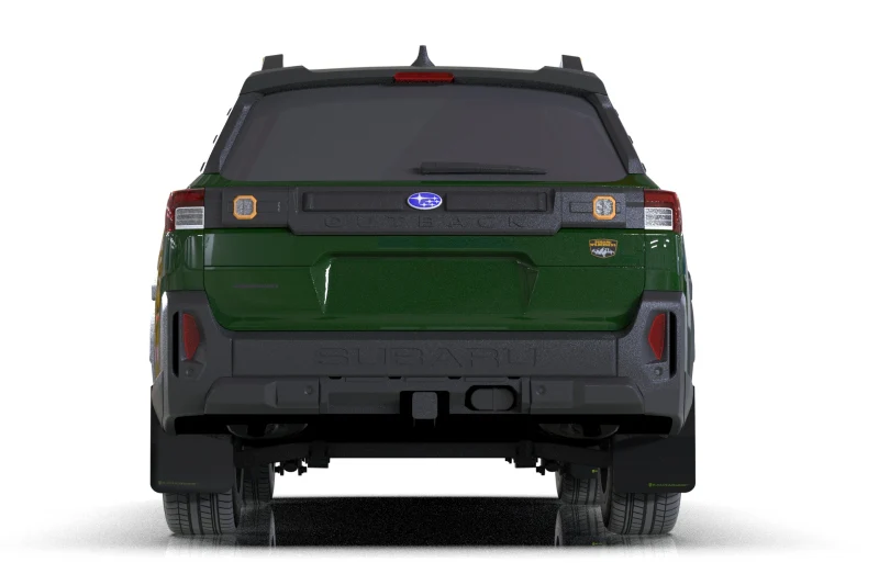 Rally Armor 2026 Subaru Outback Black UR Mud Flap w/Green Logo - Image 2