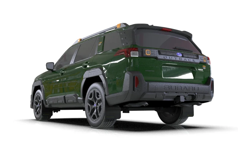 Rally Armor 2026 Subaru Outback Black UR Mud Flap w/Green Logo - Image 3