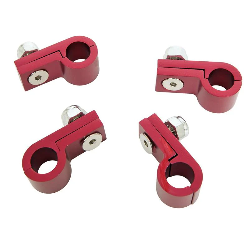 Russell Line Clamp For -6 Size Tubing Red Anodize (4 Pack)