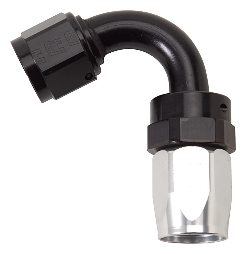 Russell Performance -12 AN Black/Silver 120 Degree Tight Radius Full Flow Swivel Hose End - Image 5