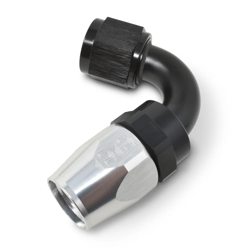 Russell Performance -12 AN Black/Silver 120 Degree Tight Radius Full Flow Swivel Hose End - Image 7
