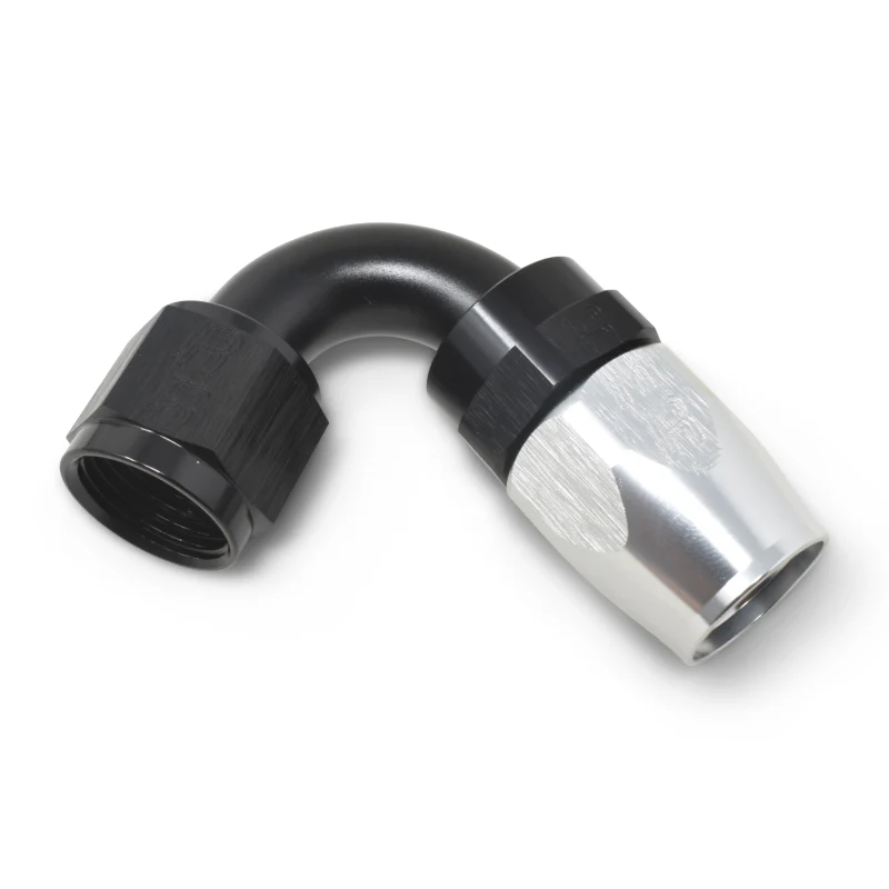 Russell Performance -12 AN Black/Silver 120 Degree Tight Radius Full Flow Swivel Hose End - Image 8