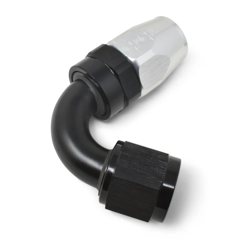 Russell Performance -12 AN Black/Silver 120 Degree Tight Radius Full Flow Swivel Hose End - Image 9