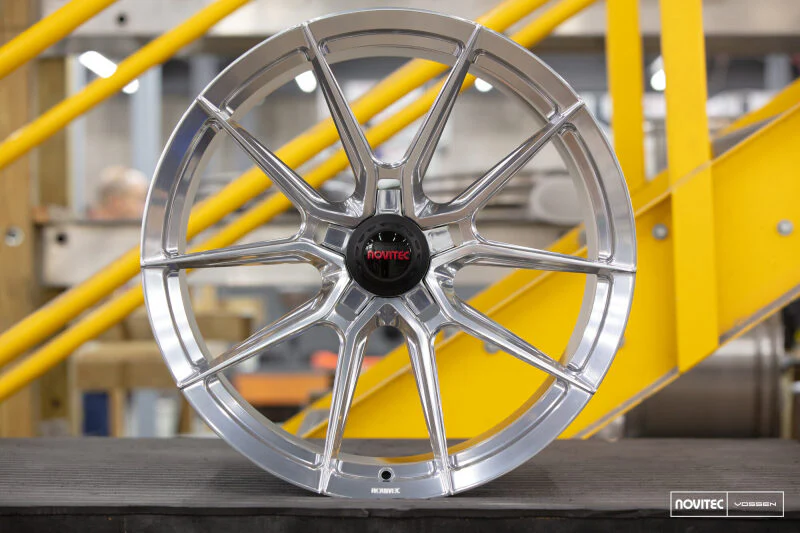 Vossen x Novitec NF10 21x12in - 5x114.3 BP - ET51 - Brushed Gloss Clear Maserati MC20 Rear Wheel