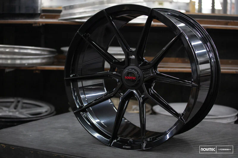 Vossen x Novitec NF10 22x11.5in - 5x114.3 BP - ET29 - Gloss Black Ferrari 296 Rear Wheel - Image 3