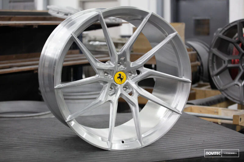 Vossen x Novitec NF8 22x12in - 5x114.3 BP - ET42 - Brushed Gloss Clear Ferrari GTC4Lusso Rear Wheel